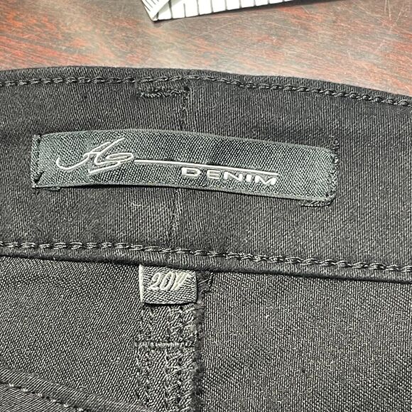 Az Denim Flare Jeans Black Stretch Bell Bottom Comfort 20W Slimming Curvy Boot - Picture 10 of 10